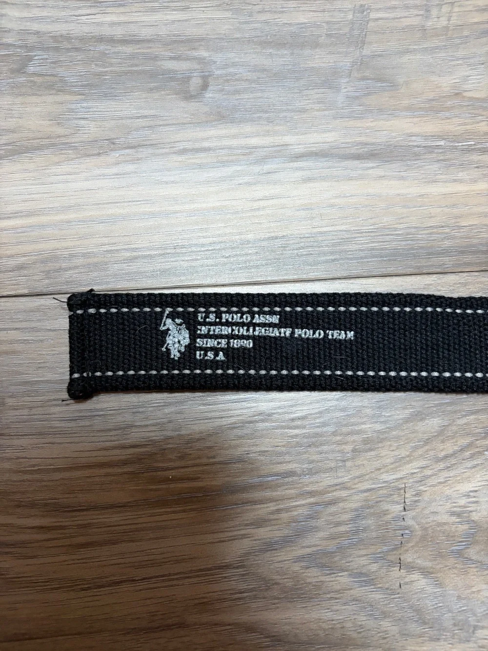 U.S. Polo Assn. Black Webbed Belt D-Ring Buckle Casual Belt 28.5”